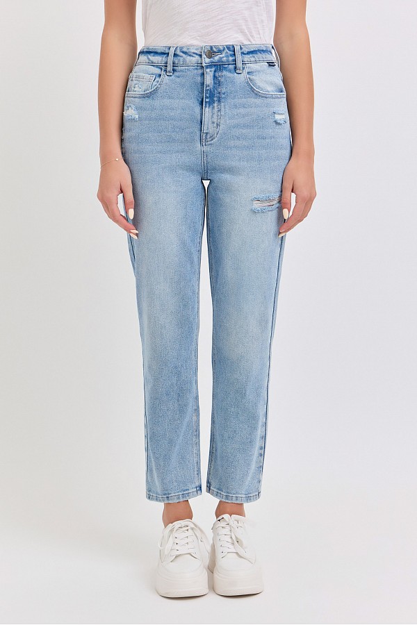 High Rise Crop Straight